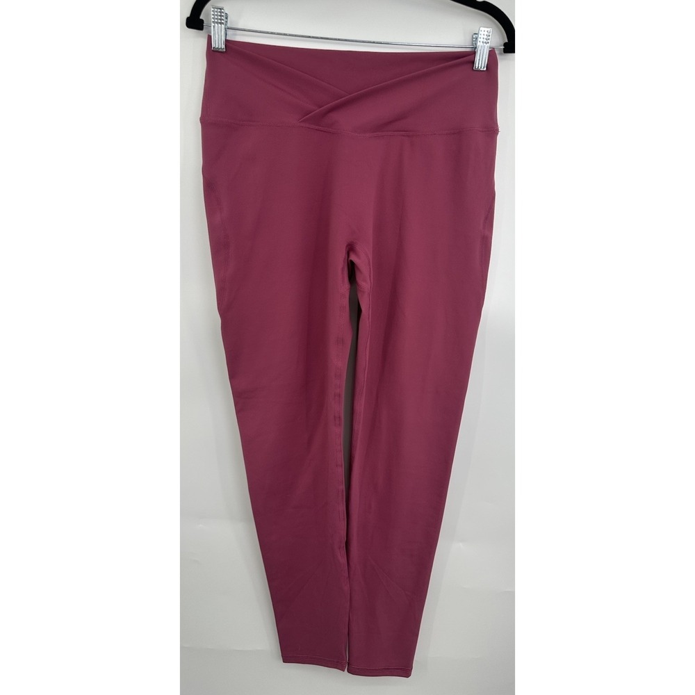 ALPHALETE Surface Path Laser‎ Cut Legging Rose Wine Medium Athletic Women's